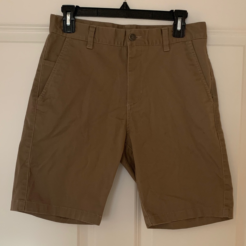 RVCA Men's Brown Flat Front Shorts